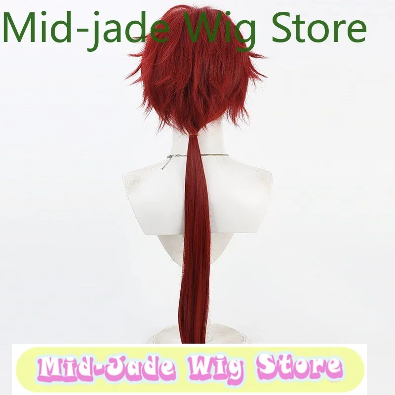 

Anime Touken Ranbu ONLINE Tonbokiri Cosplay Wig Dark Purple Fluffy Root High Ponytail Heat Resistant Synthetic Wigs
