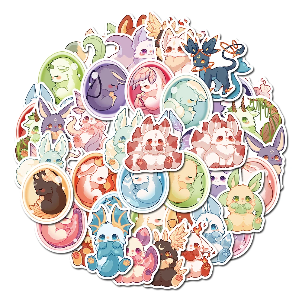 10/50PCS Fantasy Creature Cute Kawaii Stickers Vintage For Gift Notebook Luggage Motorcycle Laptop Refrigerator Decal Graffiti