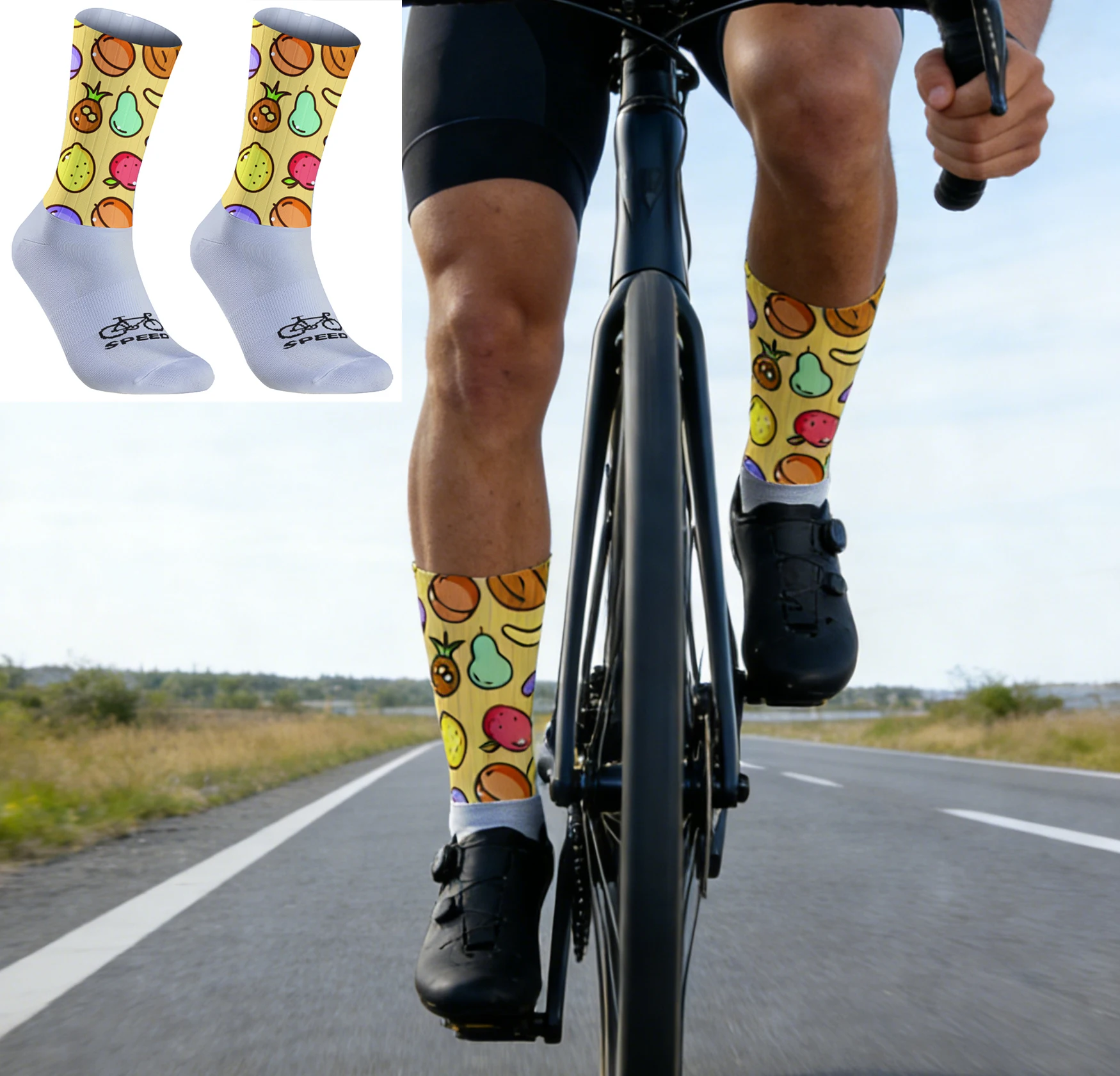 

Нескользящие удобные велосипедные носки, забудьте о скользящих дорогах, удерживайтесь в равновесии на любой поверхности, сухая и комфортная езда