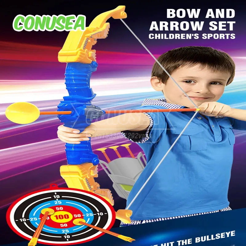 Juego de tiro con arco y flechas para niños, juegos de tiro recurvos para interiores y exteriores, juguete de caza, regalos interactivos para niños