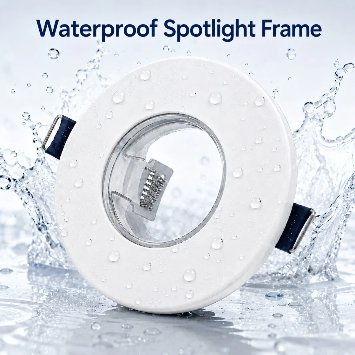 1/6/10PCS IP65 Waterproof Recessed Spotlight Frame GU10 MR16 Ceiling Light Trim Round LED Mounting Ring for Bathroom Kitchen