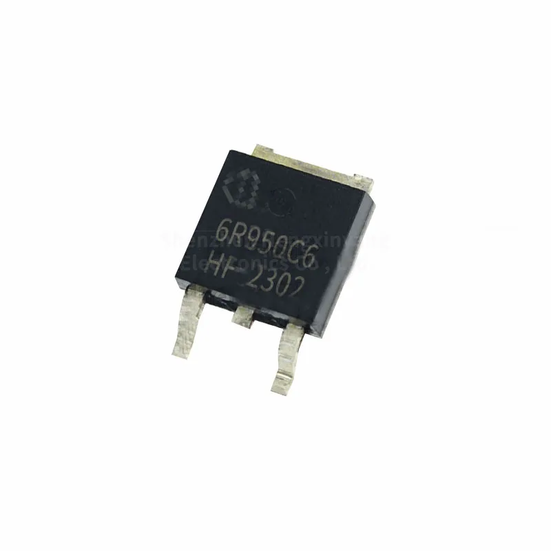 MOSFET do N-canal do MOSFET, 6R950C6, IPD60R950C6, TO-252, 650V, 12A, original novo, estoque, 5-10 PCes pelo lote