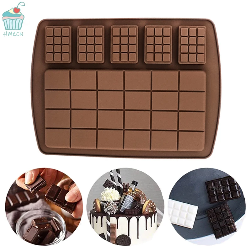 

1PCS Silicone Chocolate Mold Fondant Cake Baking Mold Candy Block Bar Mold Waffle Biscuits Mold Kitchen Cake Decorating Tool