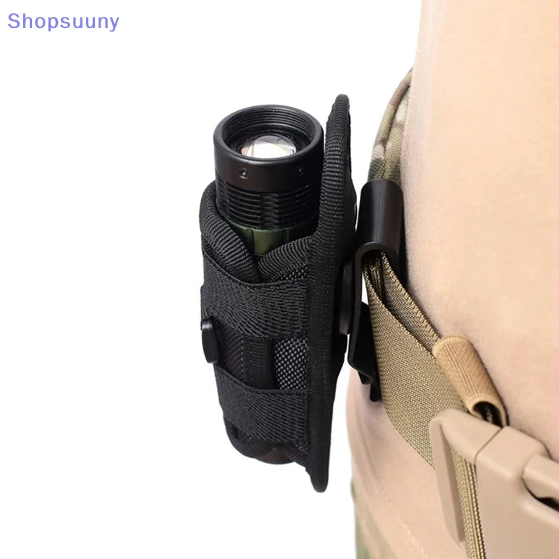 [SU]Belt Flashlight Pouch 360 Degrees Rotatable Outdoor Torch Case Hunting Lighting Light Holder Waist Bag 1/2Pcs[SU]