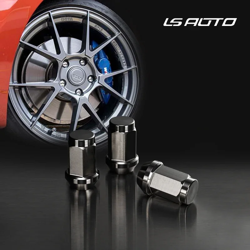 LS AUTO Titanium Alloy Wheel Nuts Wheel Titanium Lug Nuts M12x1.5/M12x1.25