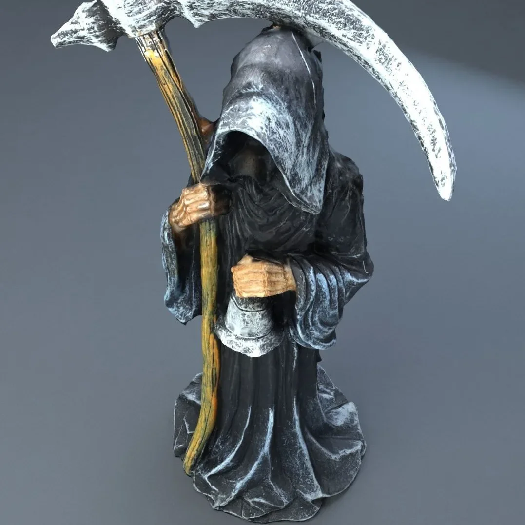 Holy Death Statue Standing Religious 6 69 Decorative Santa Muerte Figurine Grim Reaper Holding Scythe Statue Altar Halloween