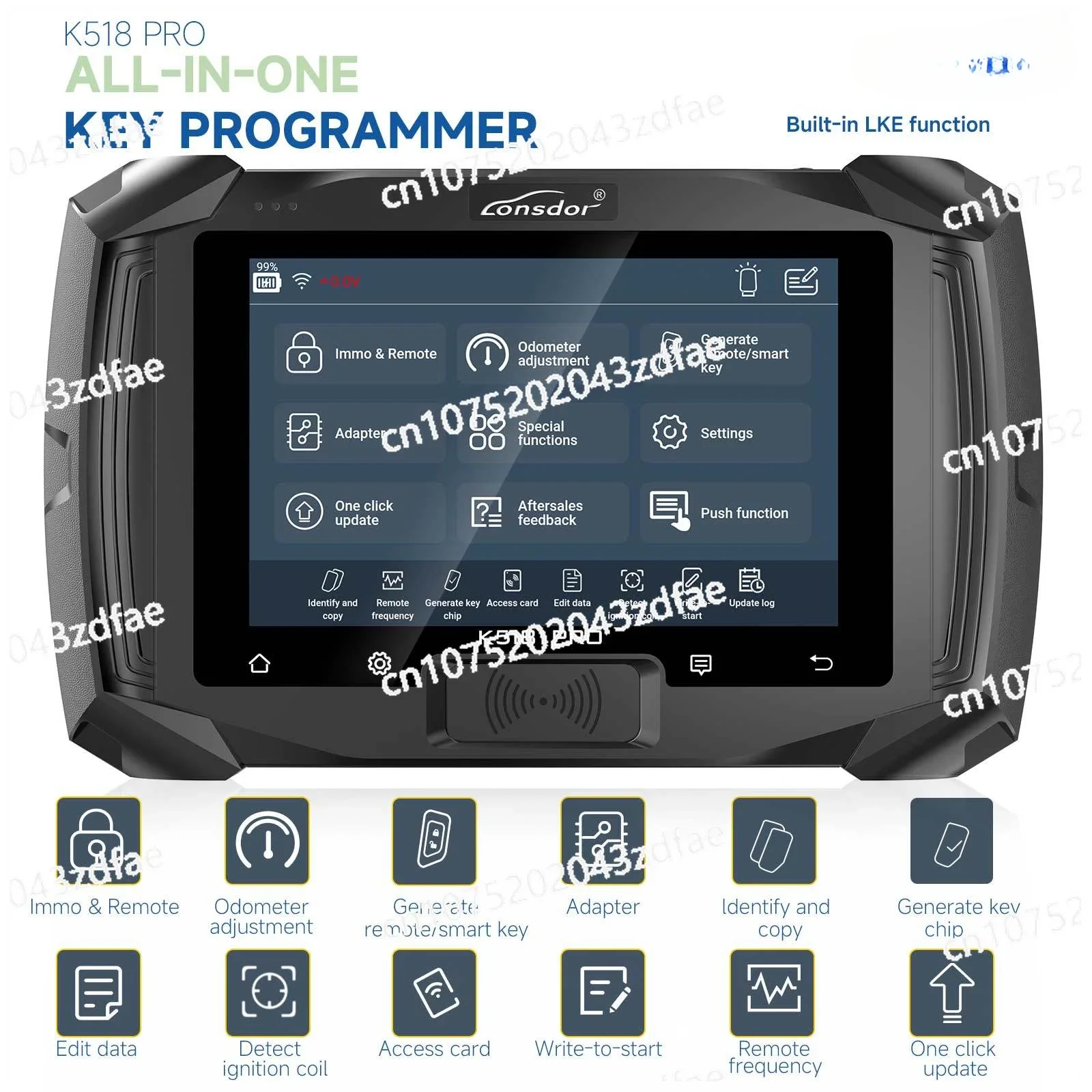 K518 Pro K518 Pro Universal Key Programmer, Suitable for GM CAN FD and Toyota Simulator Global Full Version, 2-year Free Update