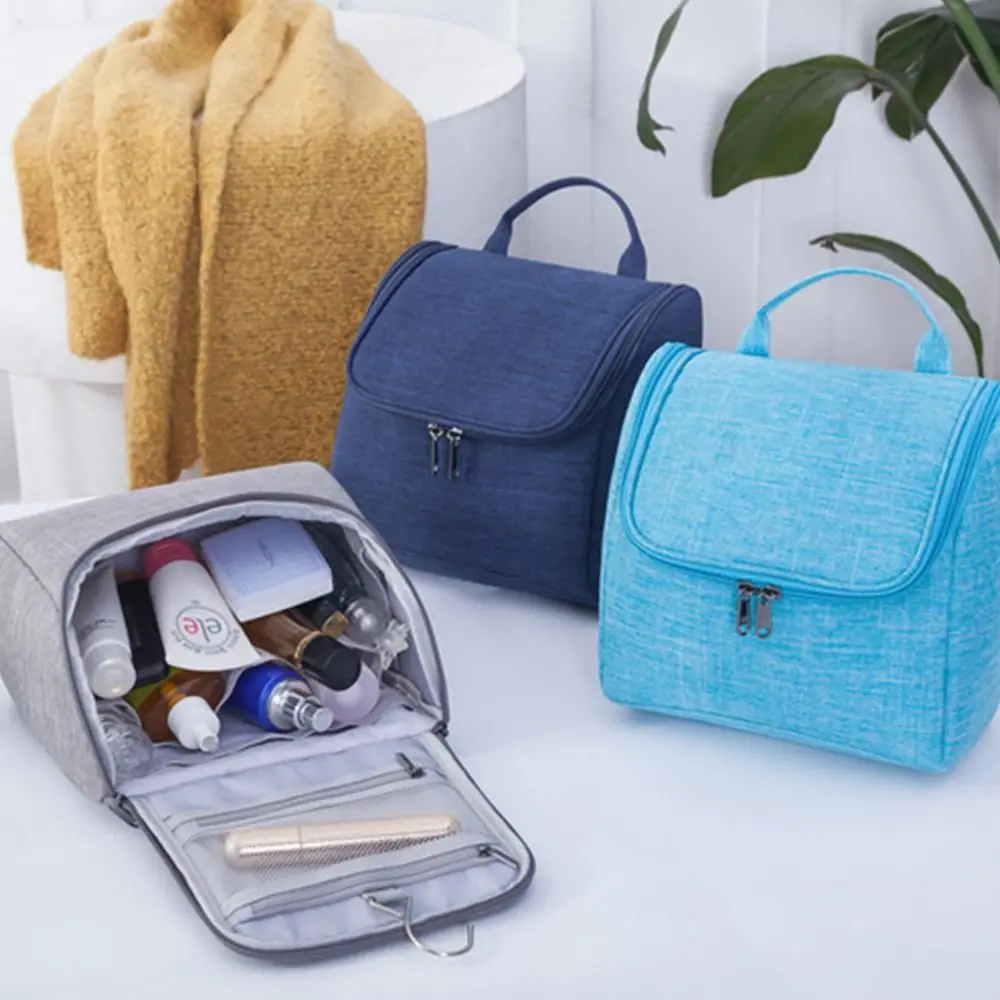 

Durable Oxford Fabric Hanging Make Up Bag High-capacity Washable Cosmetic Bags Wear Resistant Wash Toiletry Bag Travel Use