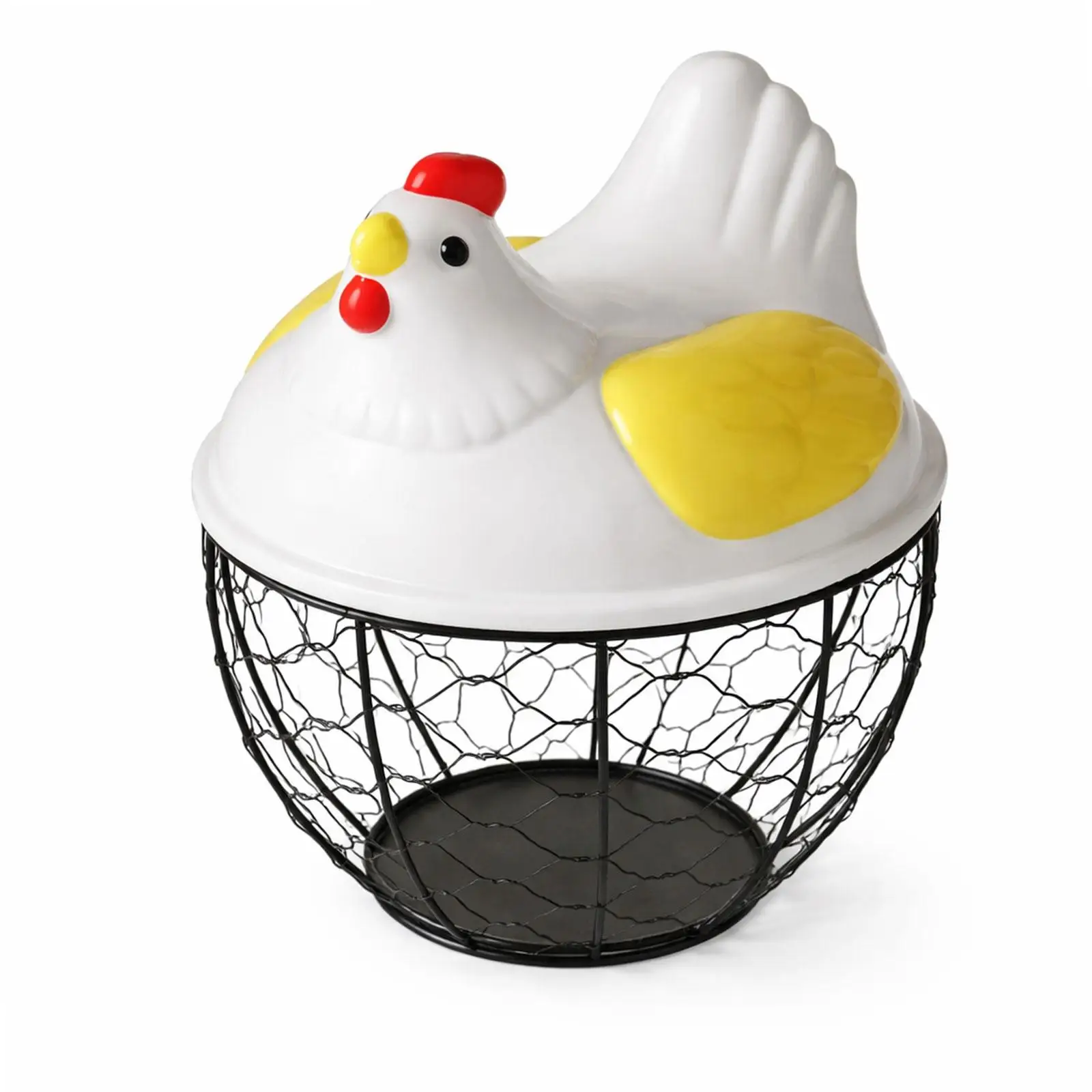 Farmhouse Chicken Egg Basket Mesh Storage Basket for Kitchen Supplies Countertop Rustic Decor