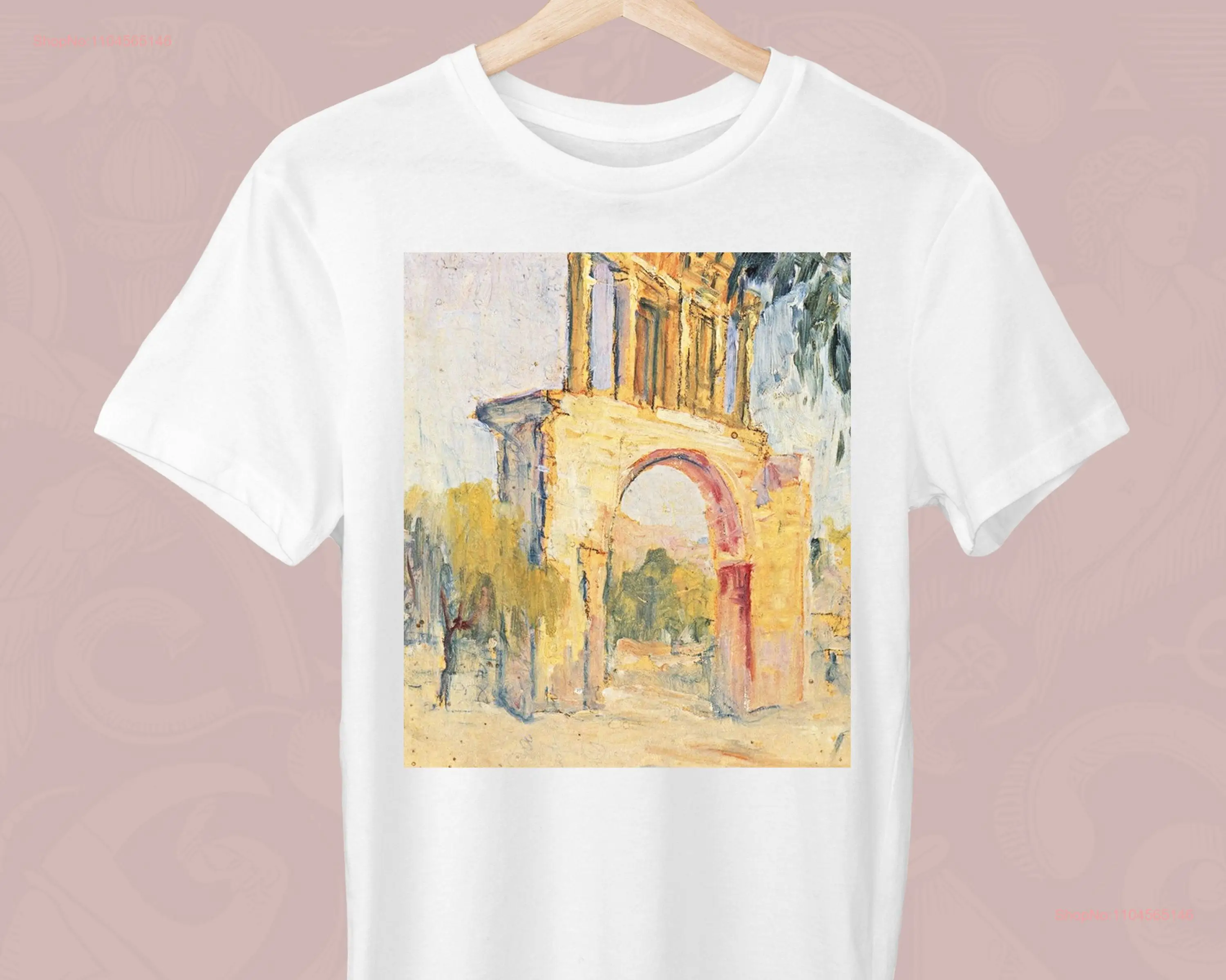 Gate of Adrian Athens Vassilis Magiasis Painting T Shirt Greek for a Stylish long or short sleeves