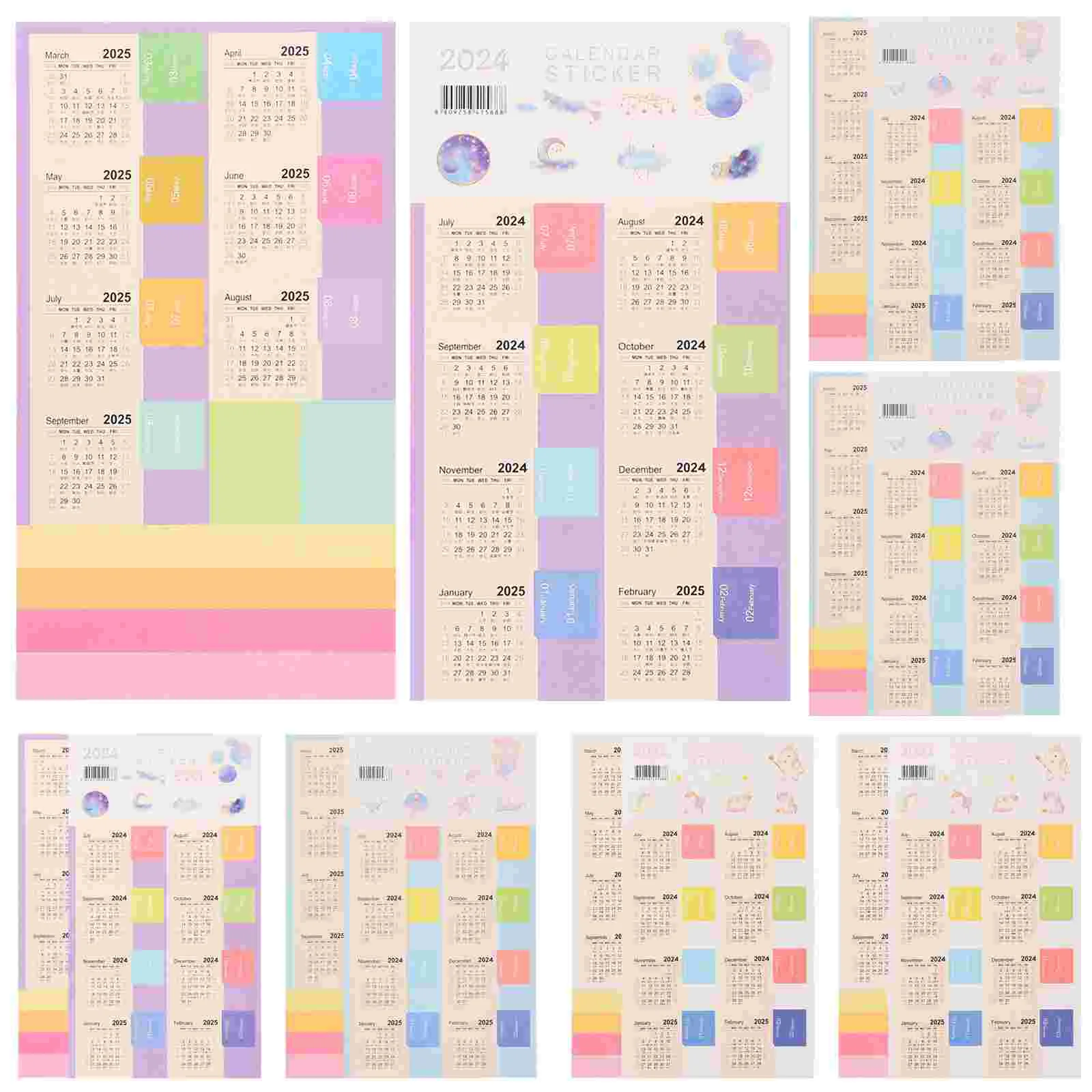 Notepad Indexes Tabs Monthly Dividers Year Calendar Sticker Planner Stickers Pocket Label