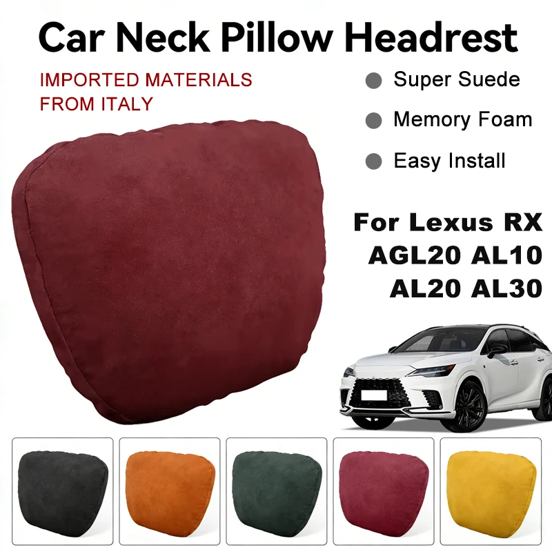 

Italy Suede Car Neck Rest Pillow For Lexus RX AGL20 AL10 AL20 AL30 Seat Head Neck Support Cushion Auto Interior Accessories