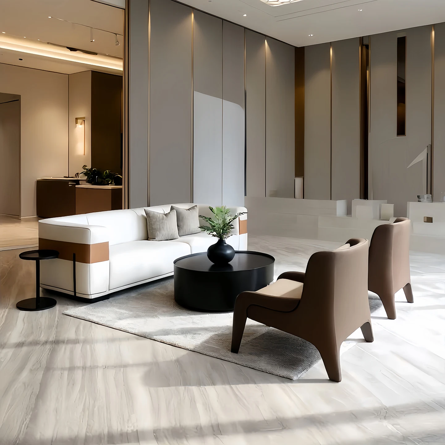 # High-End Business Sofa Chair Set  Modern Minimalist Design For Hotel Lobbies And Rooms