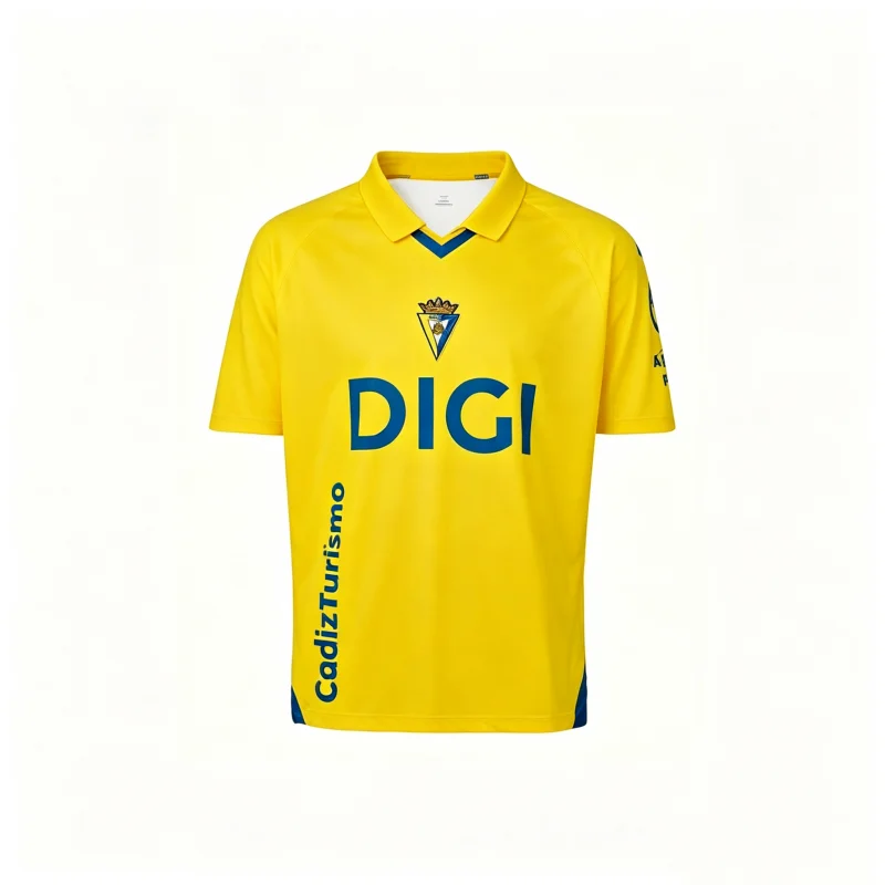 2026-27 Cádiz CF Fußballtrikot 3D-gedruckt Schnelltrocknend Sportlich Atmungsaktiv Freizeit Herren Damen Kurzarm T-Shirt Familien- und Kinder-T-Shirts – Detail 4
