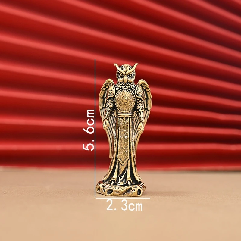 Antique Brasses Owl Figurine Home Decors Mystical Wizard Inspired Collectible Art Piece Miniature Statue Collectible