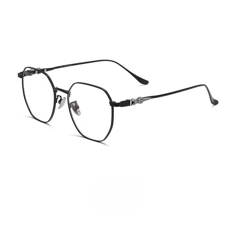 OLLYMURS tendencia de moda gafas ultraligeras Retro poligonal puro titanio gafas graduadas ópticas monturas hombres y mujeres