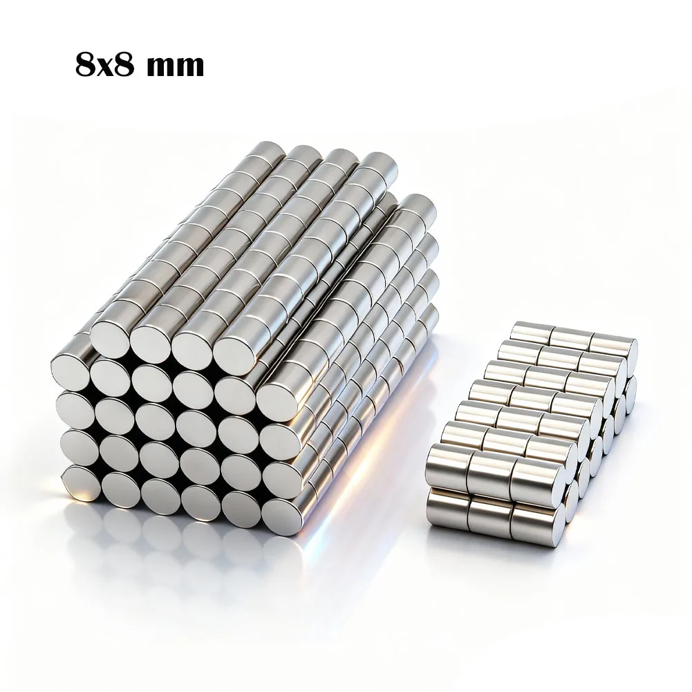 

8x8mm Super Powerful Round Magnet Neodymium Magnet NdfeB N35 Strong Permanent Magnetic imanes Refrigerator Magnet