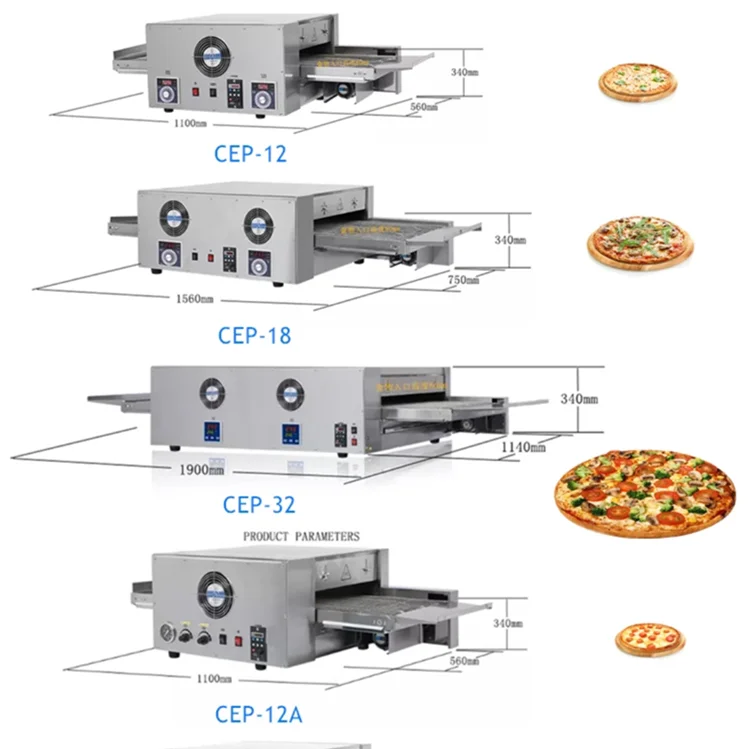 Commercial Gas Mini Electric Tunnel Conveyer Conveyor Belt Pizza Oven Machine 12 18 32 Inch For Sale Price Restaurant Equipment