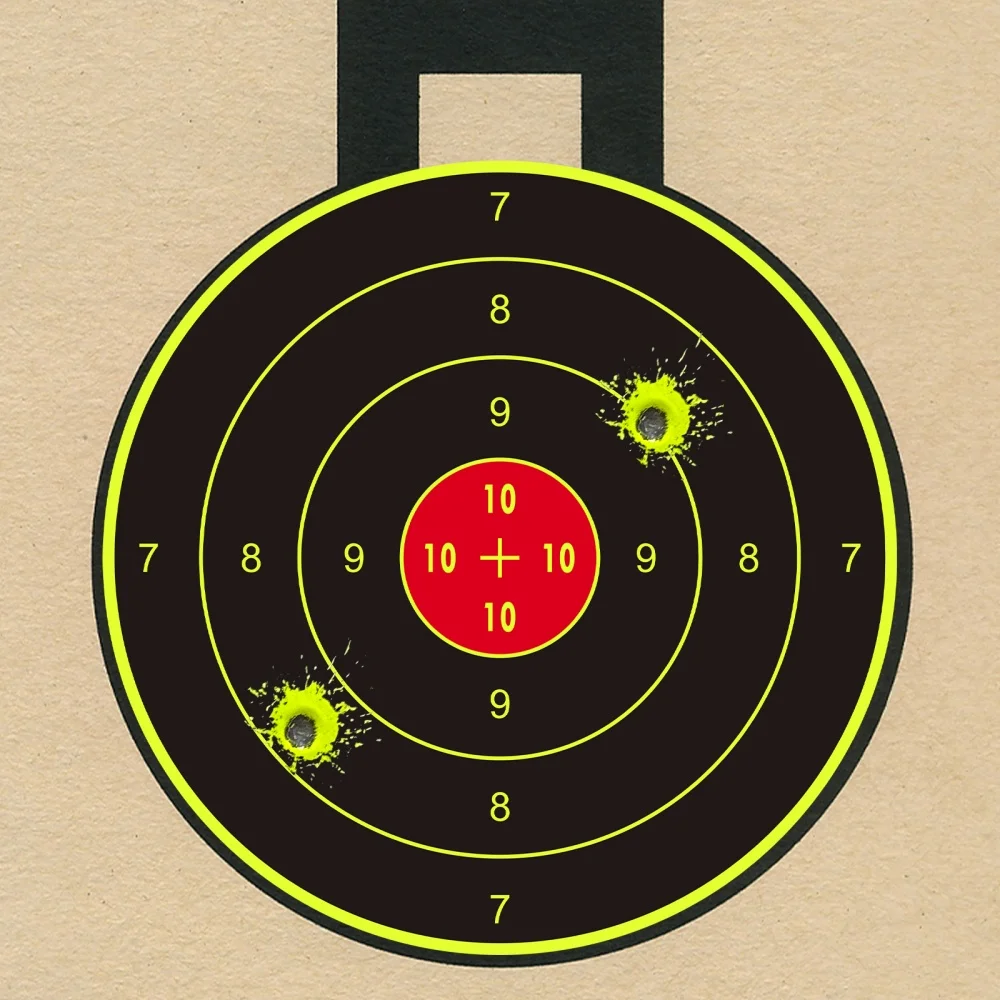 100 Peças de Adesivos de Alvo Digital de 4 Polegadas para Prática de Tiro, Adesivos de Alvo para Treinamento de Tiro
