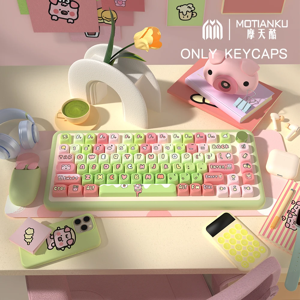 Crazy Thursday Theme Keycaps MCA Profile Personalized Cartoon Keycap For Mechanical Keyboard with 7U and ISO key cap