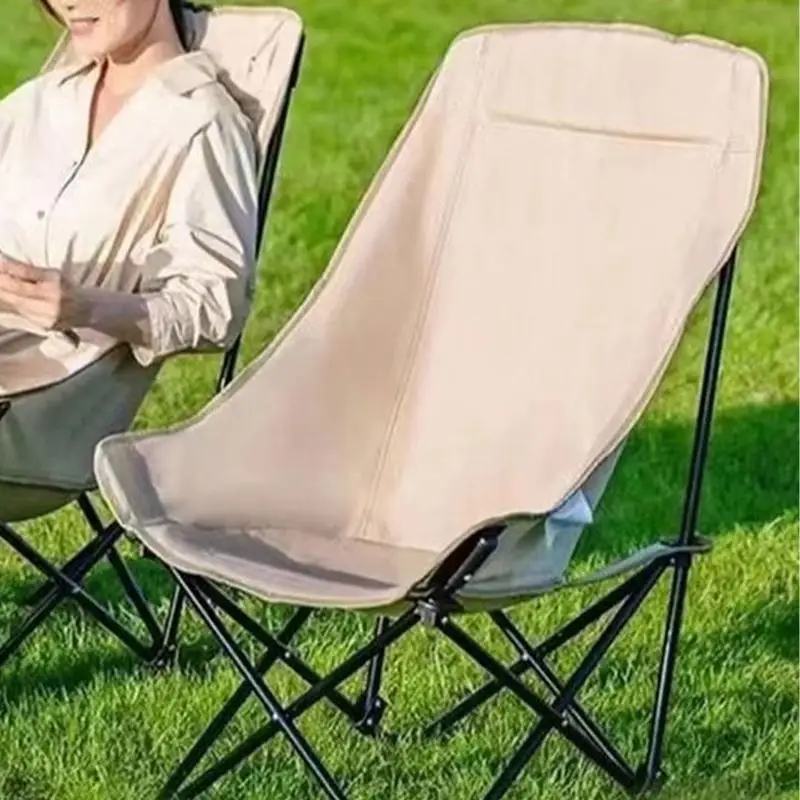 

Складной стул для кемпинга, кресло для отдыха для пикника, дышащий портативный пляжный стул с боковым карманом для хранения аксессуаров для кемпинга и рыбалки