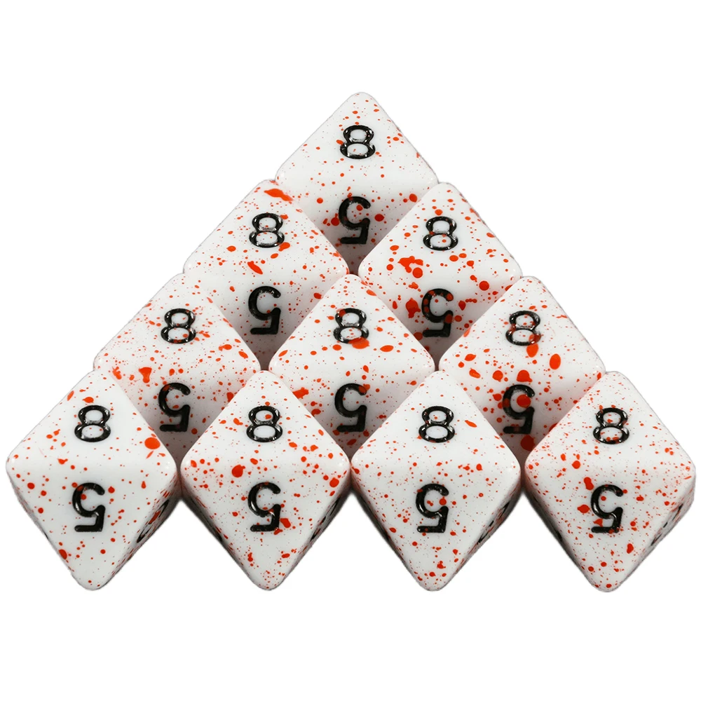 10Pcs/Set Polyhedral D4-D20 Multi Sides Dice DND Games for Opaque Digital Dice for Funny Party Board Game