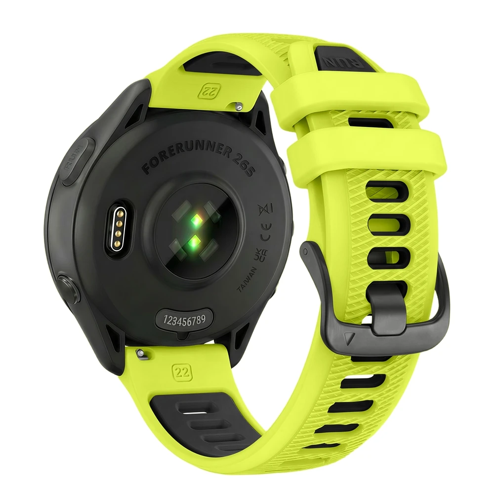 Universelles 22-mm-Sport-Silikonarmband für Garmin Forerunner 265 255 Musikband für Vivoactive 4/Venu 4 45 mm Armband-Uhrenarmband – Detail 30