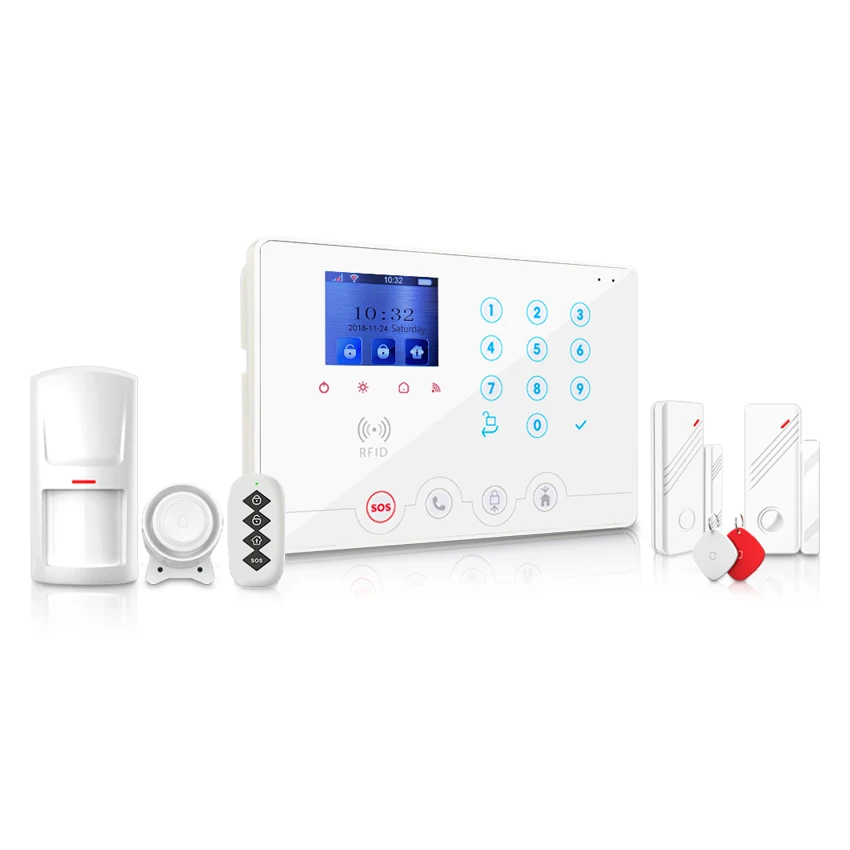 868 433 Wolf-Guard 4G GSM+WIFI  Tuya Smart Life  Alarm Security System with temperature sensors