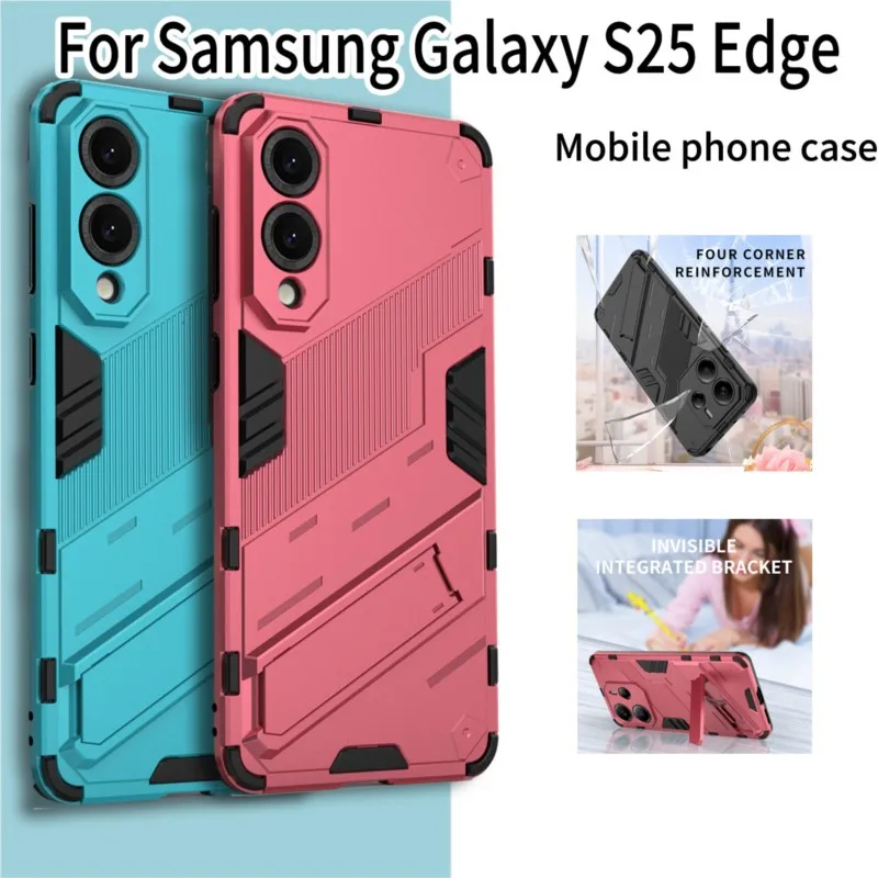 For Samsung Galaxy S25 Edge Case For Samsung Galaxy S25 Edge Punk Case Phone Holder Armor Case Cover for Samsung S25 Edge