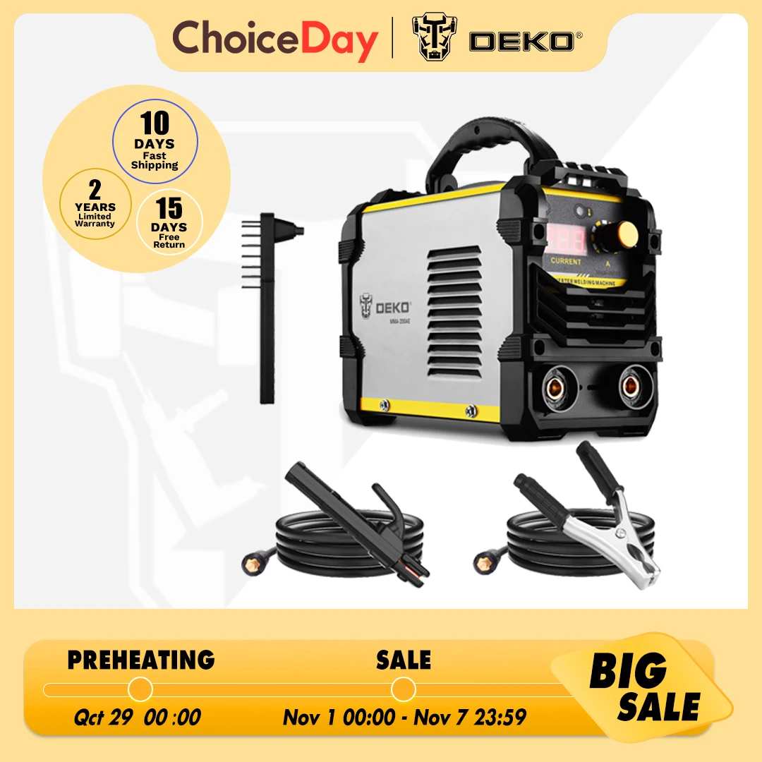 

DEKO MMA Series 160/200 Amp Welding Working Lightweight Efficient DC Inverter ARC Welder 220V IGBT MMA Welding Machine