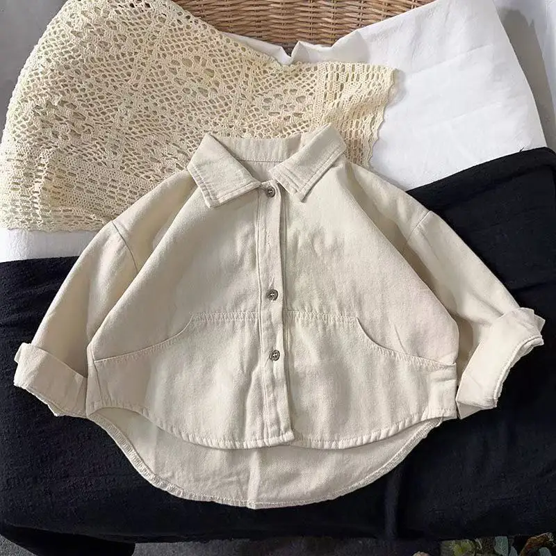 

2025 New Spring Autumn Summer Kids Boys Cotton Shirt Comfortable Cute Baby Clothes Children Clothing