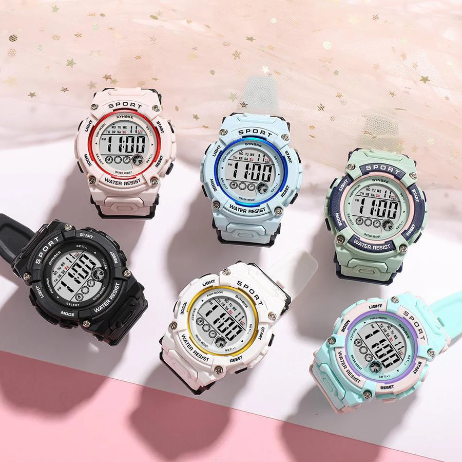 SYNOKE CE137 montre pour enfants à la mode montre électronique multifonctionnelle de sport étanche horloge décontractée montre cadeau pour les enfants