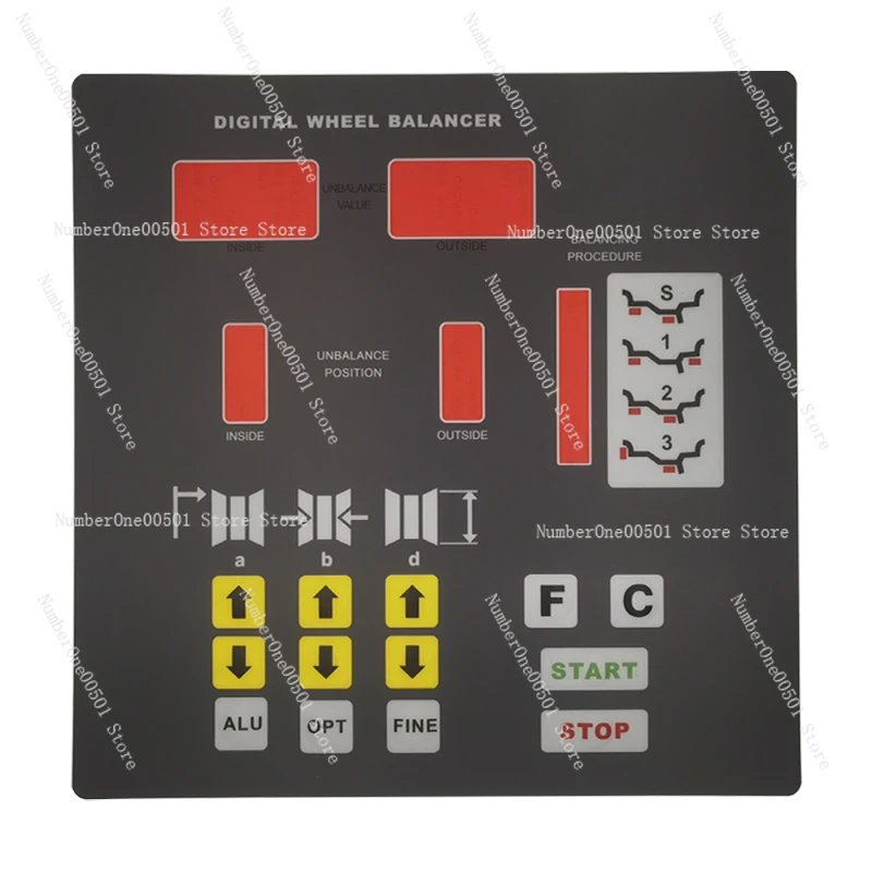 

U500 Tire Dynamic Balancing Machine Button Membrane U800 Balancer Control Panel