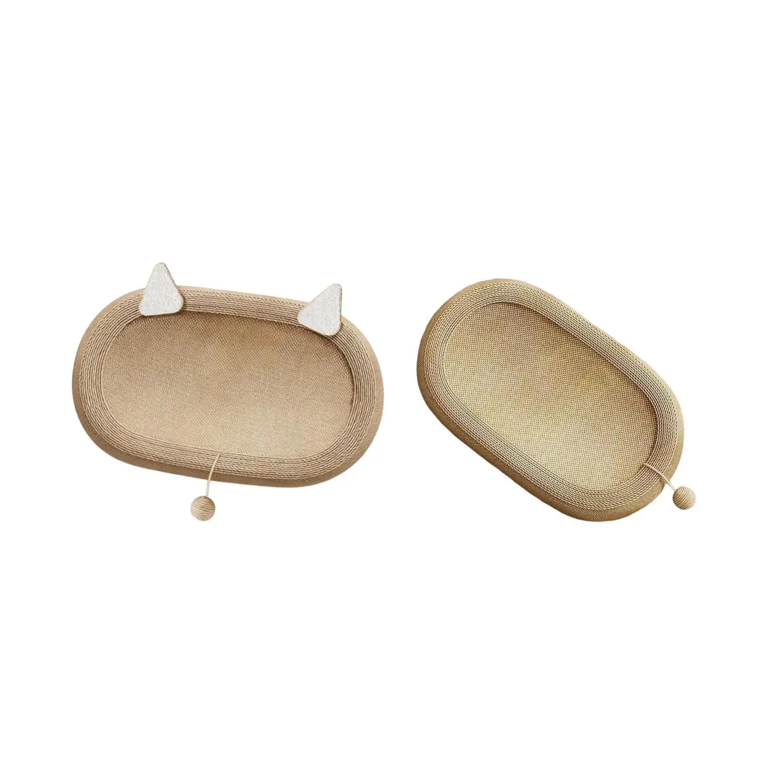 Cama rascadora ovalada de sisal para gatos – Rascador y protege muebles - imagen 2