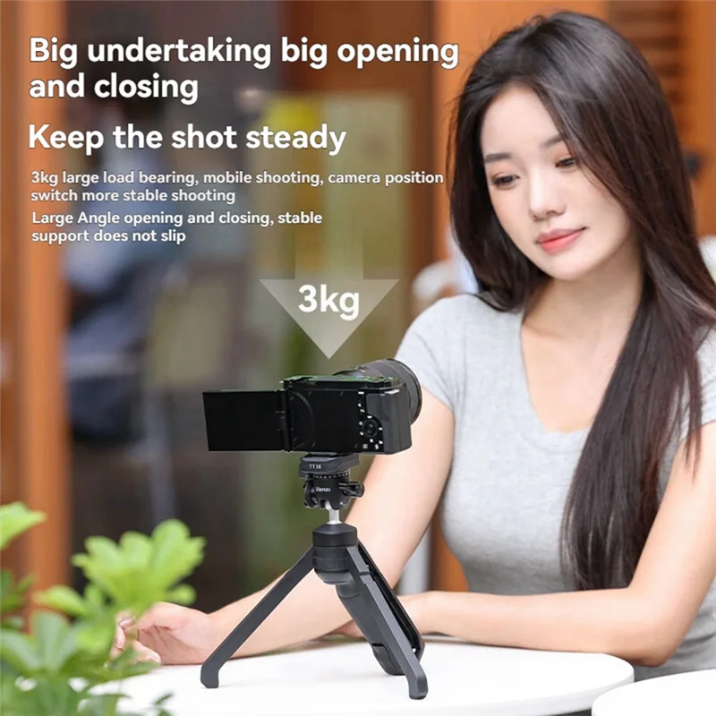 

N75R-Ulanzi TT38 Quick Release Tripod 360° Ball Head Cold Shoe Mount Ideal For Camping, Street Photography Livestreaming