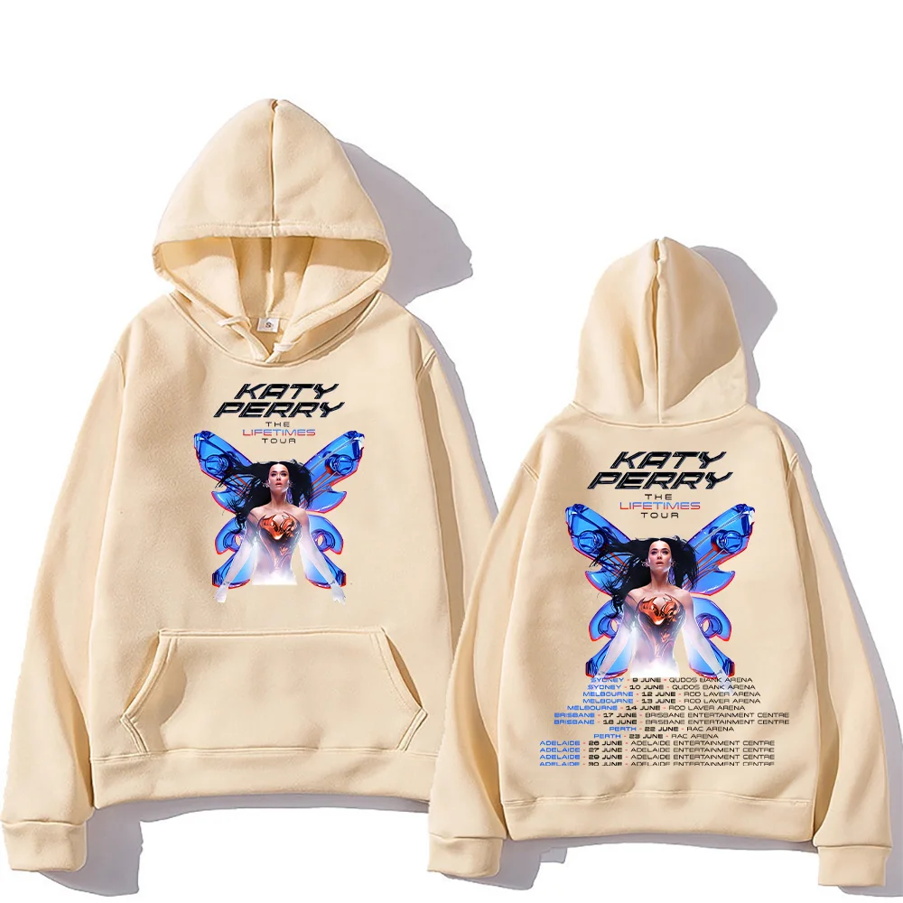 Katy Perry Fashion Hoodie Katy Perry The Lifetimes Tour Sweatshirt Unisex for Autumn Winter Clothing High Street Two Sides Hoody