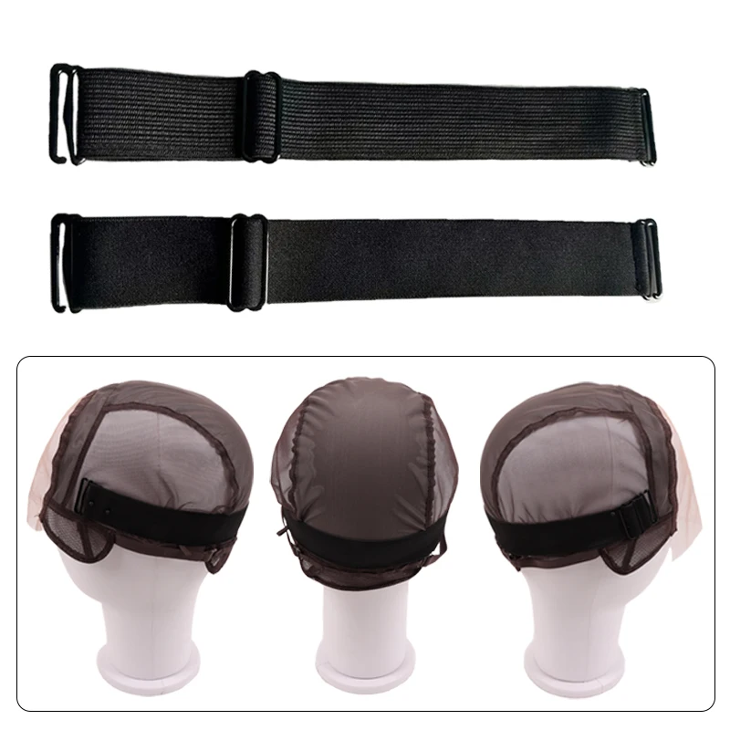 Bande de cheveux élastique réglable pour perruque, noir, marron, blond, pour tenir les perruques, bandes de cheveux antidérapantes pour perruques, accessoires de perruque supérieure