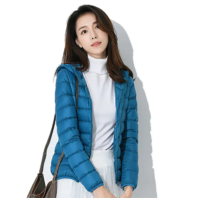 Autumn and winter short-style down jacket Women\'s new thin slim Korean version of white duck down fashion plus-size warm coat