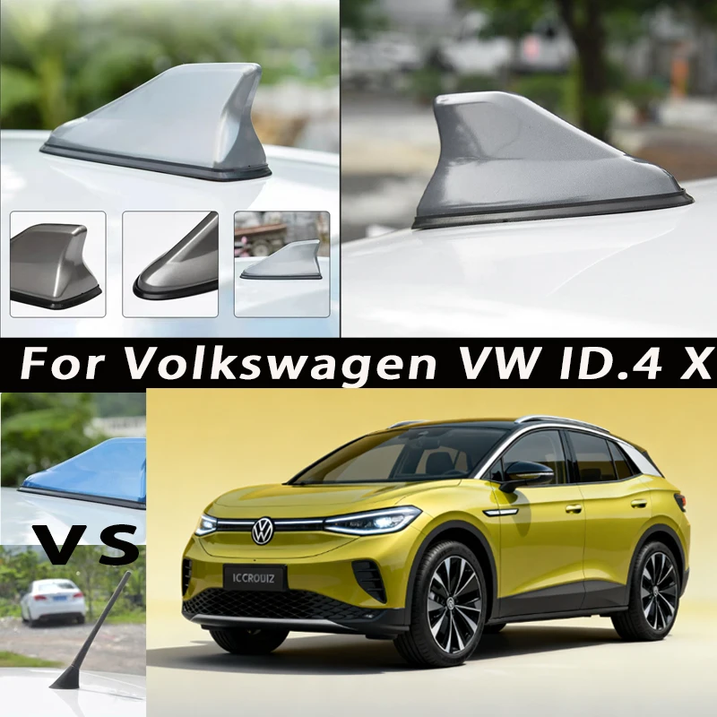 

For Volkswagen VW ID.Car Shark Fin Antenna Roof Mount AM FM Signal Amplifier Auto Radio Aerial Topper Waterproof Car Accessories