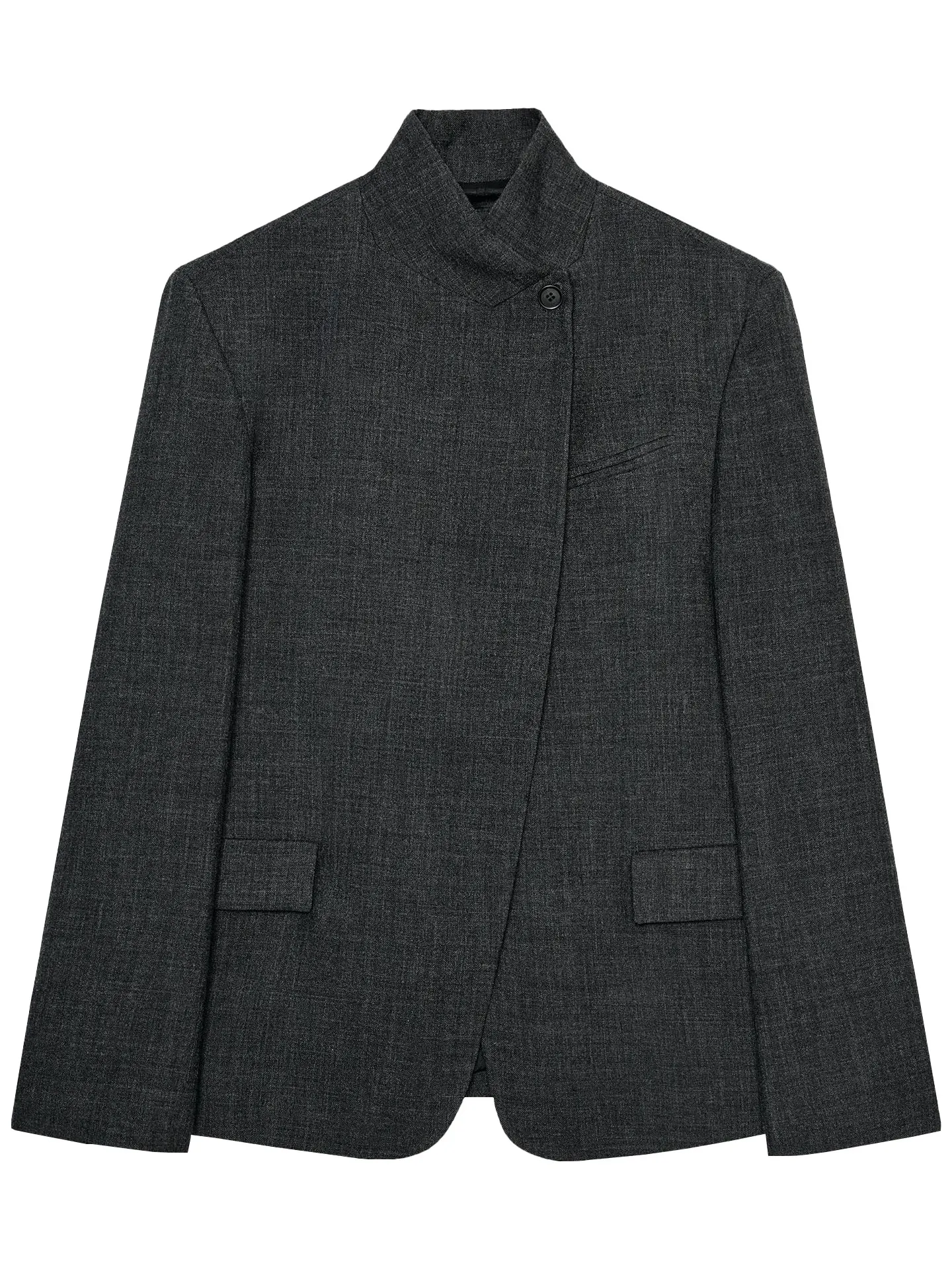 ZAPRHA Modischer Lässiger Damenanzug Herbst 2025 Elegantes Design Hochwertiges Gefühl Langarm Einfarbig Einreihig