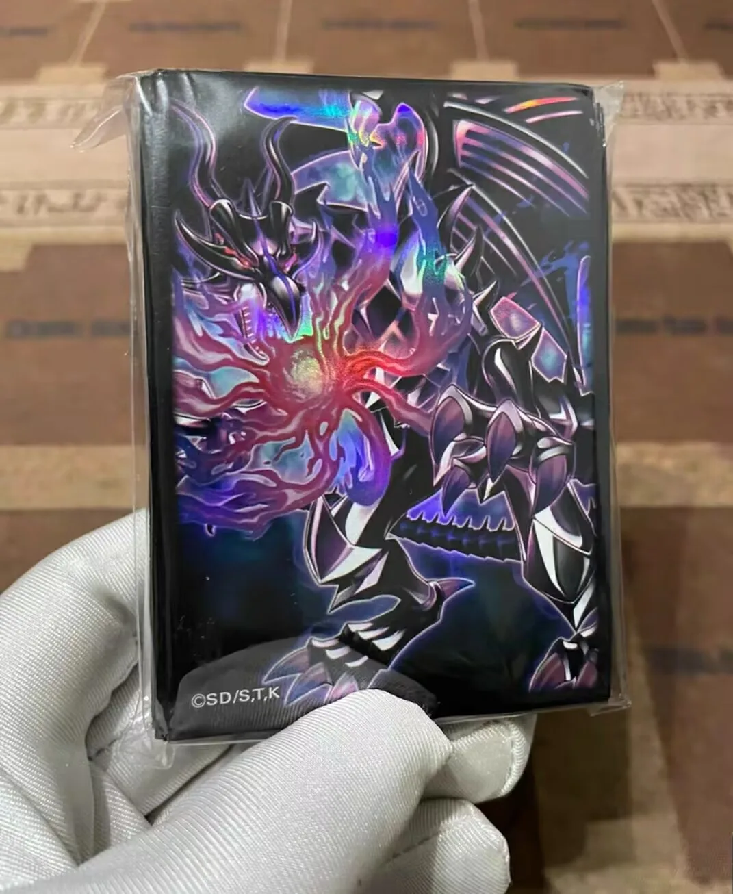 100Pcs Yugioh KONAMI Rush Duel RD Red-Eyes Pluto Dragon Official Collection Sealed Card Protector Duelist Sleeves
