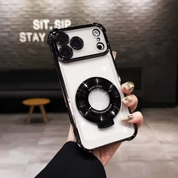 Transparent shockproof Magnetic Holder Phone Bracket Case For Honor 400 Lite 500 200 Pro 300 90 70 50 Lite 400 Smart Stand Cover