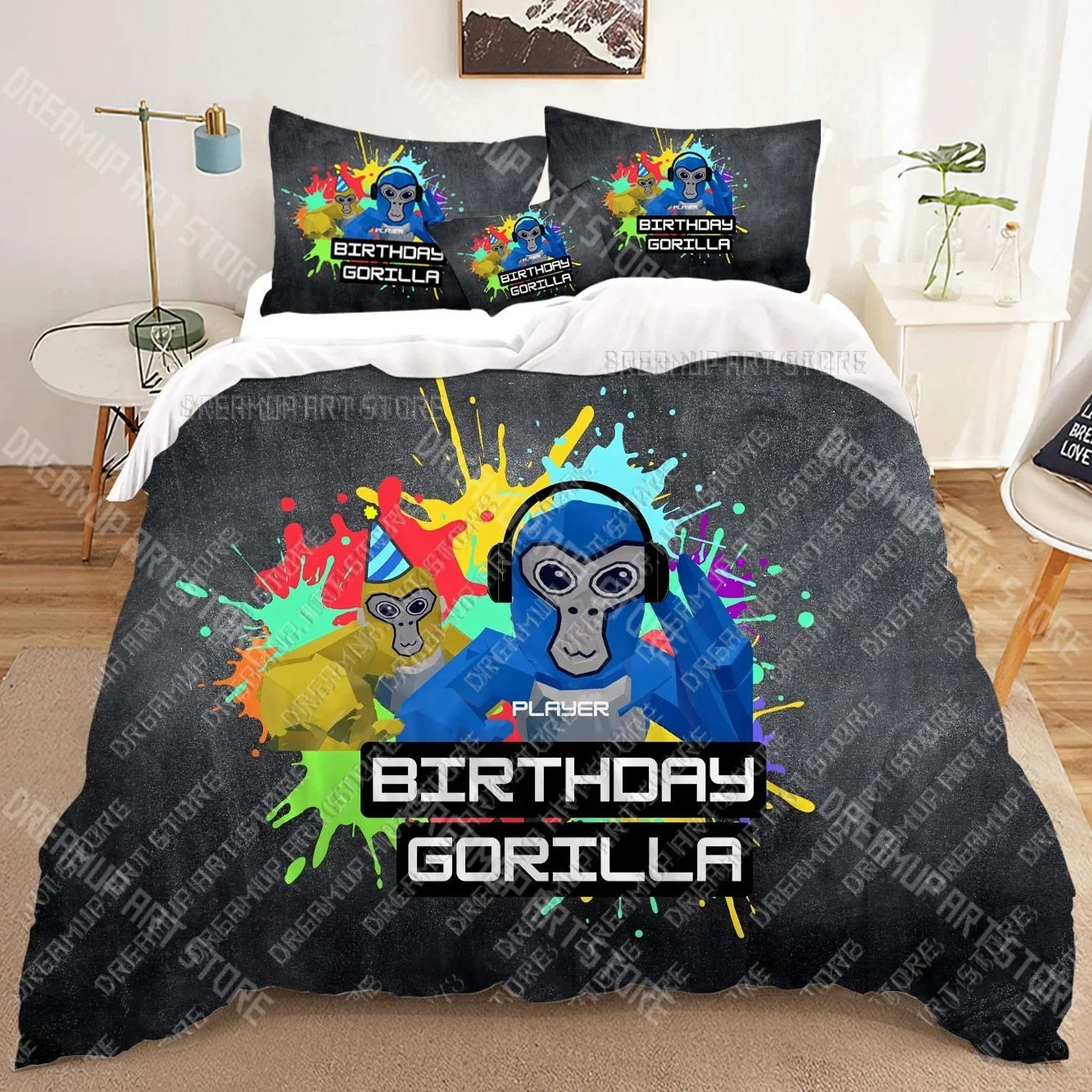 

Gorilla Tag 3D Bedding Sets print duvet cover Adults_ children bed comforter birthday gift dropshipping