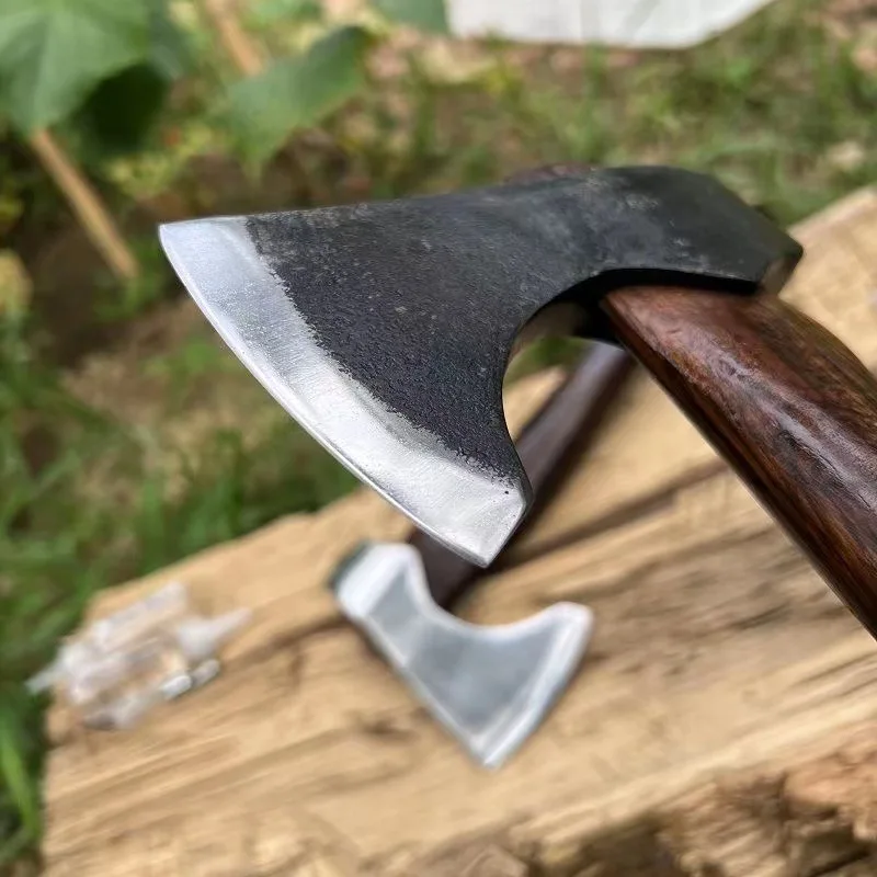 Hacha táctica de acero al manganeso para cortar madera, para acampar montada en vehículos, carpintería, multifuncional