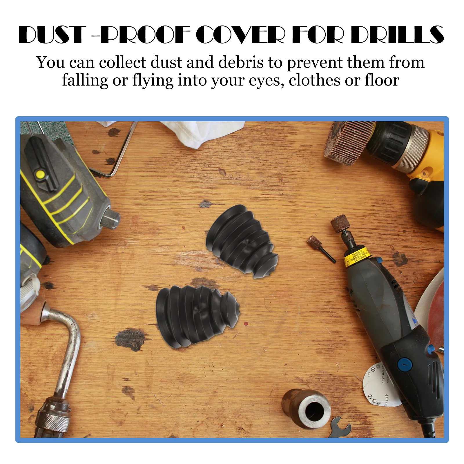 

2pcs Electric Hammer Drill Collector Cover Dust Proof Drilling Protector For Wall Home Use Debris Collector Hammer Drills Cover