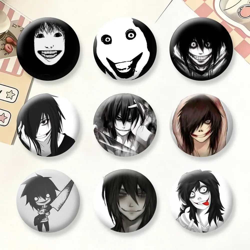 

Creepy Urban Killer Jeff Button Pins Backpack Clothing Decor Brooch Badge Jewelry Gifts for Kids