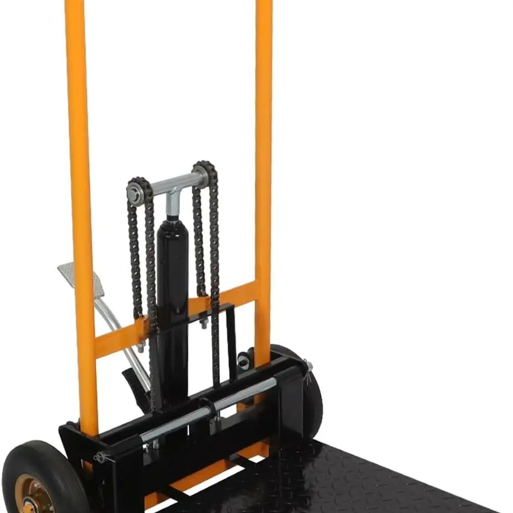 

Штабелер поддонов с подъемом материала, грузоподъемность 440 фунтов, подъем 35,8 л, тележка с гидравлическим грузовиком, поворотные ролики, резиновые колеса 8,8, стальной план