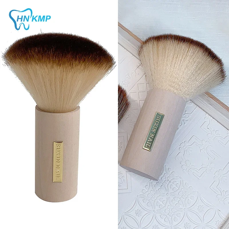 Escova redonda para poeira de unhas, tamanho grande, removedor de poeira de unhas, acrílico, gel uv, esmalte em pó, ferramenta de limpeza, acessórios de manicure