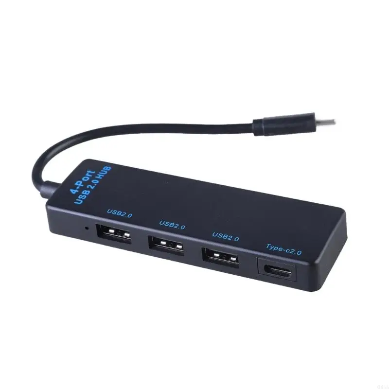 Q84A 4 Port USB C -Hubs Adapter с 3 USB2.0 + 1 Type C Port для ноутбука и телефона