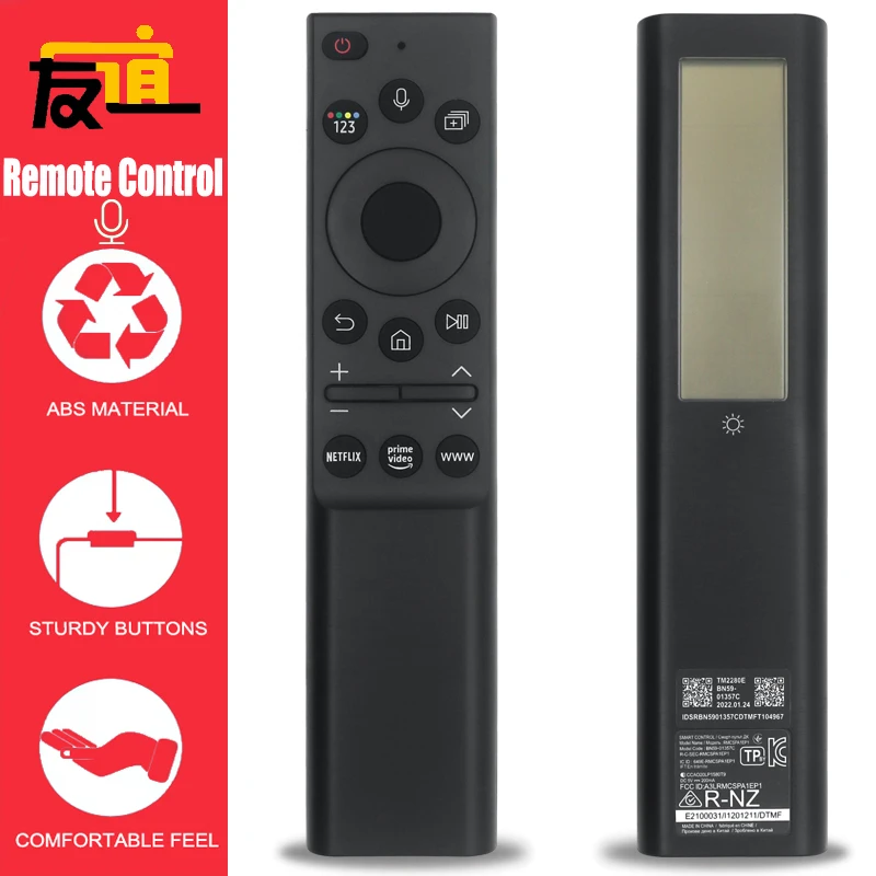 

Bluetooth Voice BN59-01357C пульт дистанционного управления с солнечной зарядкой для Samsung TM2180E QN65QN90A QN65QN800A BN59-01357A QN43Q60